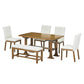 TopMax Extendable Dining Table, 6 Piece Set