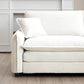 Berk Corduroy Sofa With Ottoman, Beige