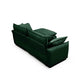 Berk Corduroy Sofa With Ottoman, Green