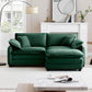 Berk Corduroy Sofa With Ottoman, Green
