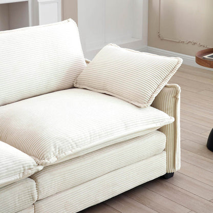 Berk Corduroy Sofa , Beige