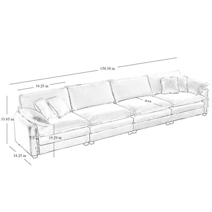 Berk Corduroy Sofa , Beige