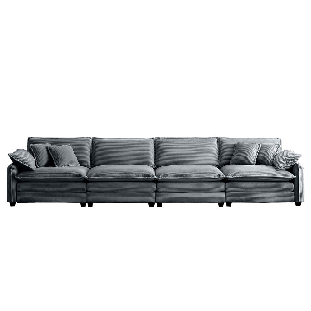 Berk Corduroy Sofa, Grey
