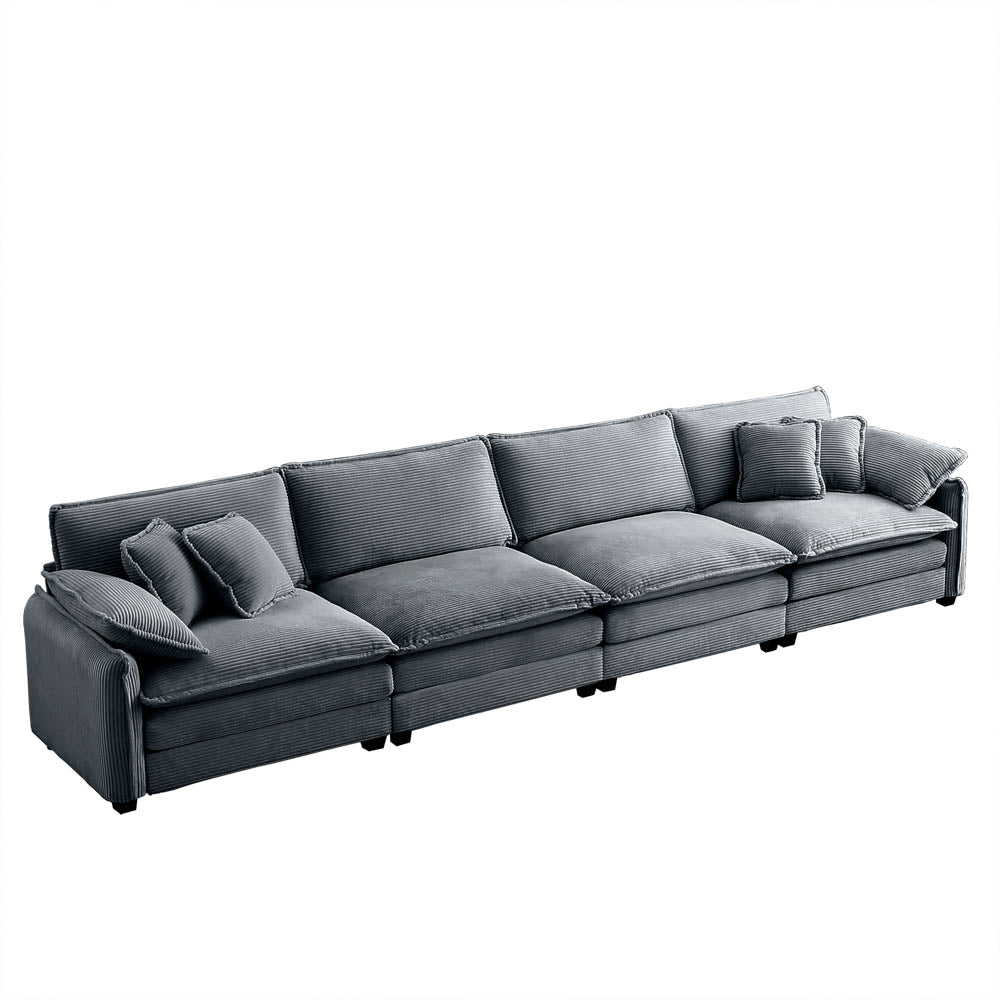 Berk Corduroy Sofa, Grey