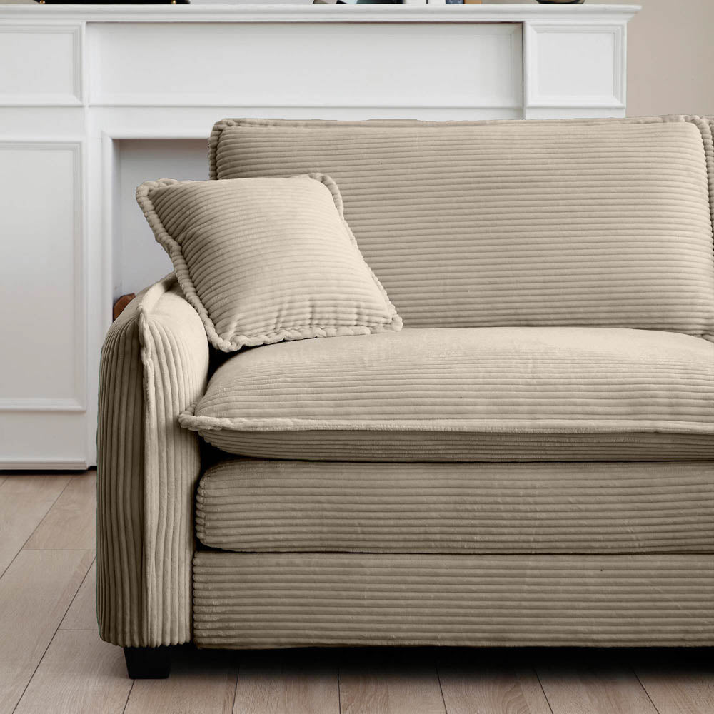 Berk Corduroy Sofa, Tan