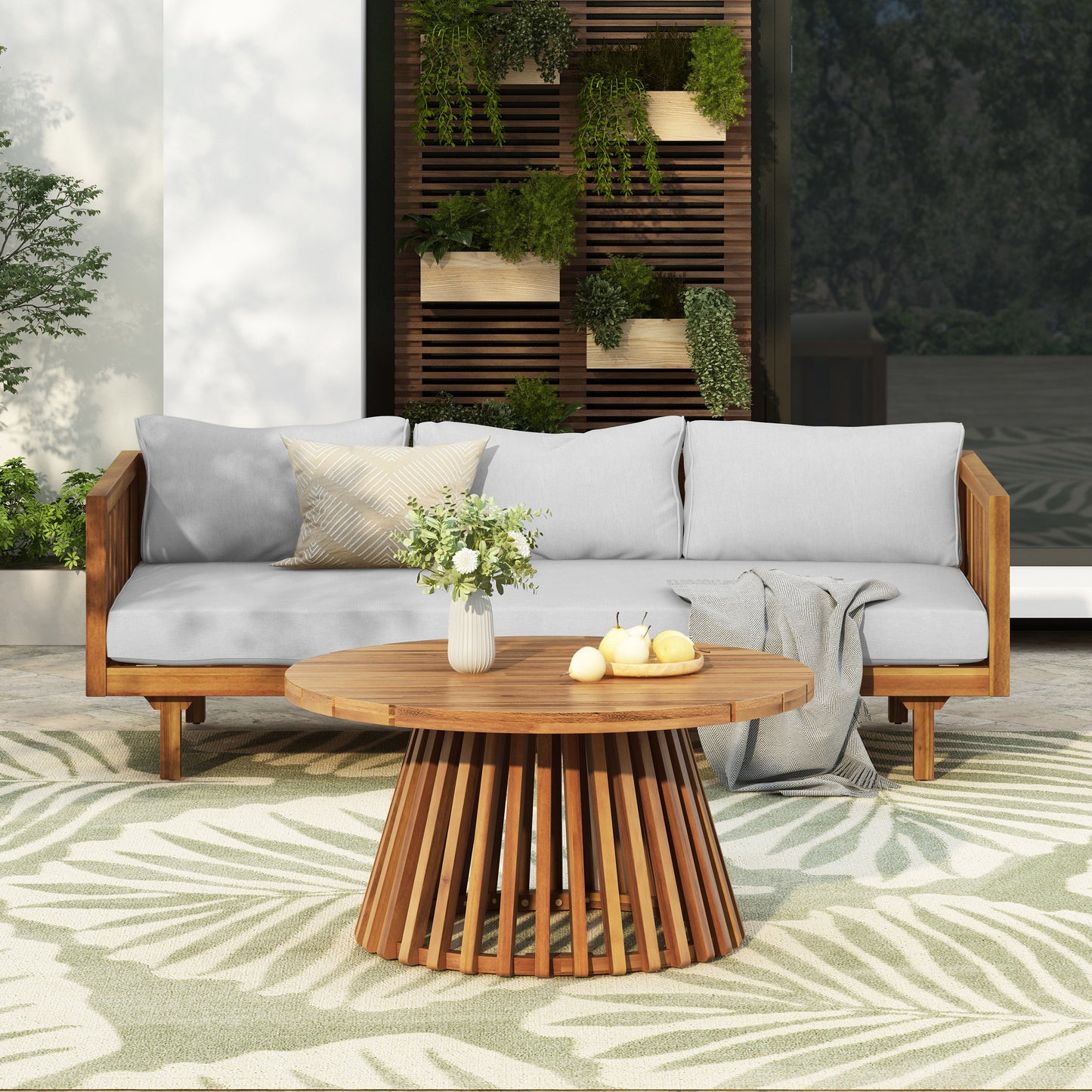 The Riviera Outdoor Sofa Set, Light Grey