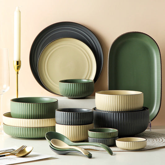 Wind Simple Dinnerware Collection, Dark Green