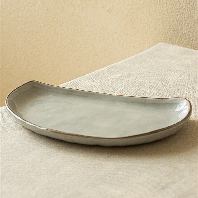 Crescent Ceramic Snack Platter
