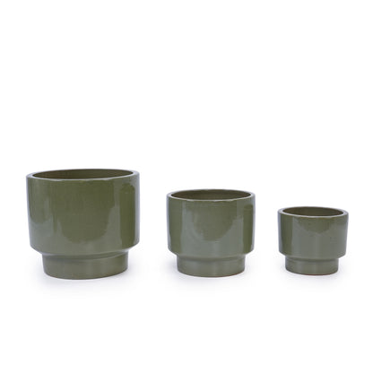 Calla Pedestal Ceramic Planter Set