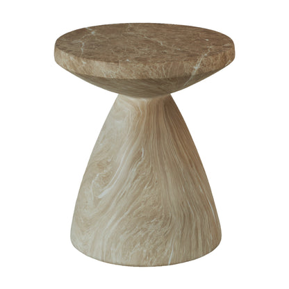Terrazzo Faux Marble Outdoor Side Table