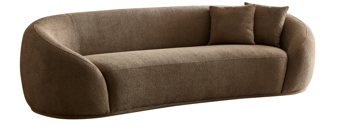 Half Moon Curved Sofa, Camel