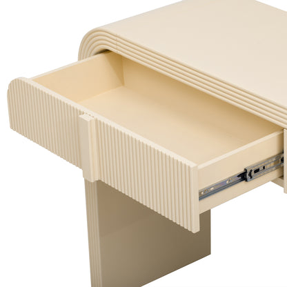 Pyrk Console Table, Apricot Cream