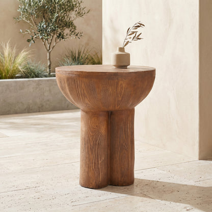 Cal Sculpted Outdoor Side Table