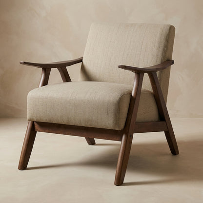 Calder Upholstered Wood Accent Chair