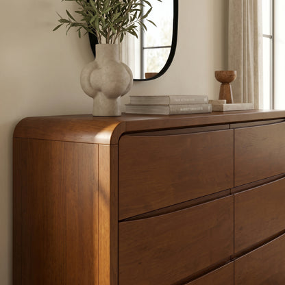 Calloway Mid Century Modern Six-Drawer Dresser