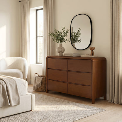 Calloway Mid Century Modern Six-Drawer Dresser
