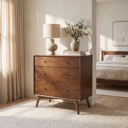 Caroline Solid Wood Three-Drawer Dresser