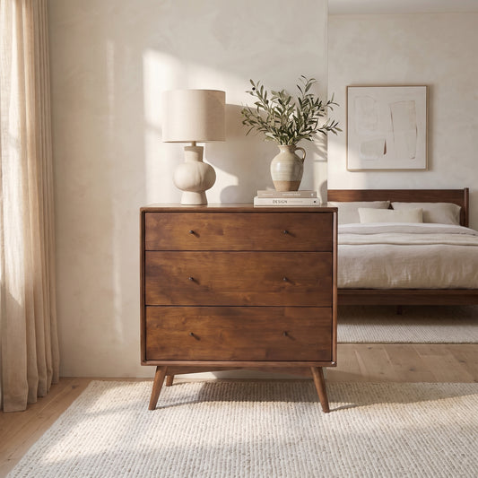 Caroline Solid Wood Three-Drawer Dresser