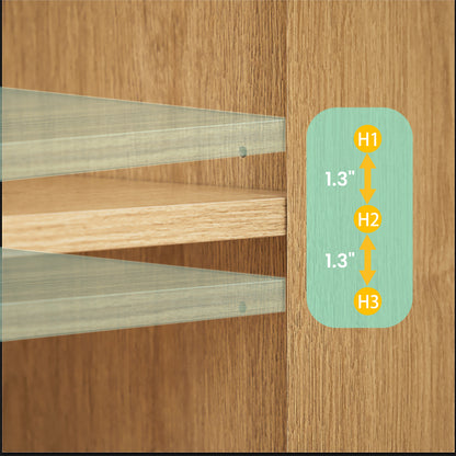 Avery Fluted Storage Cabinet, Oak