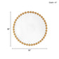 Gold Beaded Round Wall Mirror – 36” Decorative Accent Mirror