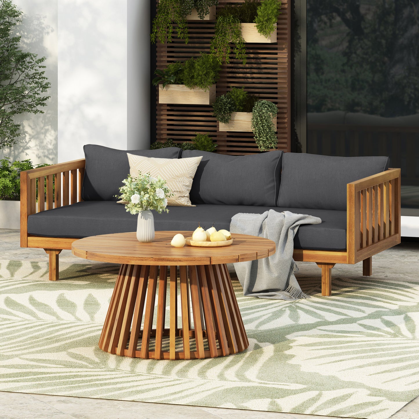 The Riviera Outdoor Sofa Set, Dark Grey