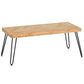 Chevron Ash Wood Rectangular Coffee Table