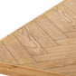 Chevron Ash Wood Rectangular Coffee Table