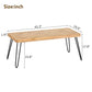 Chevron Ash Wood Rectangular Coffee Table