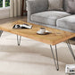 Chevron Ash Wood Rectangular Coffee Table