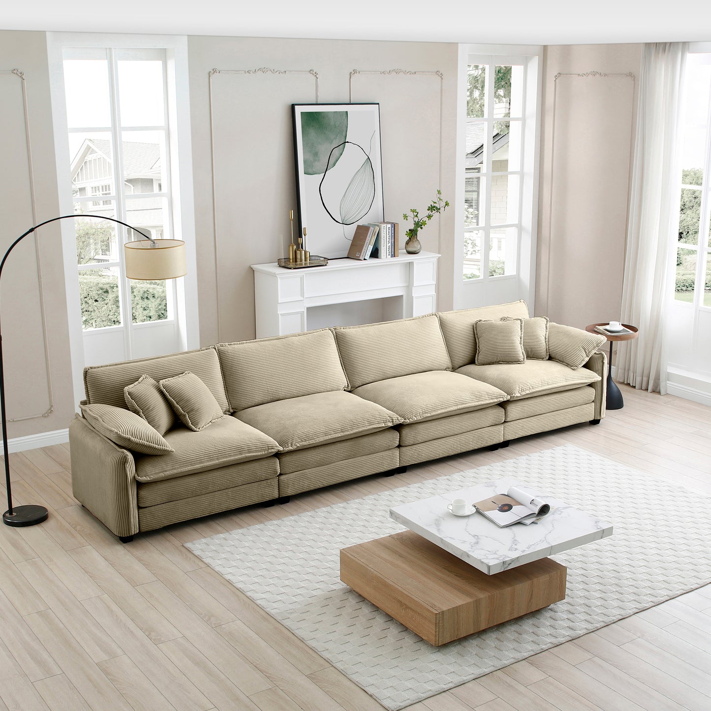 Berk Corduroy Sofa, Tan