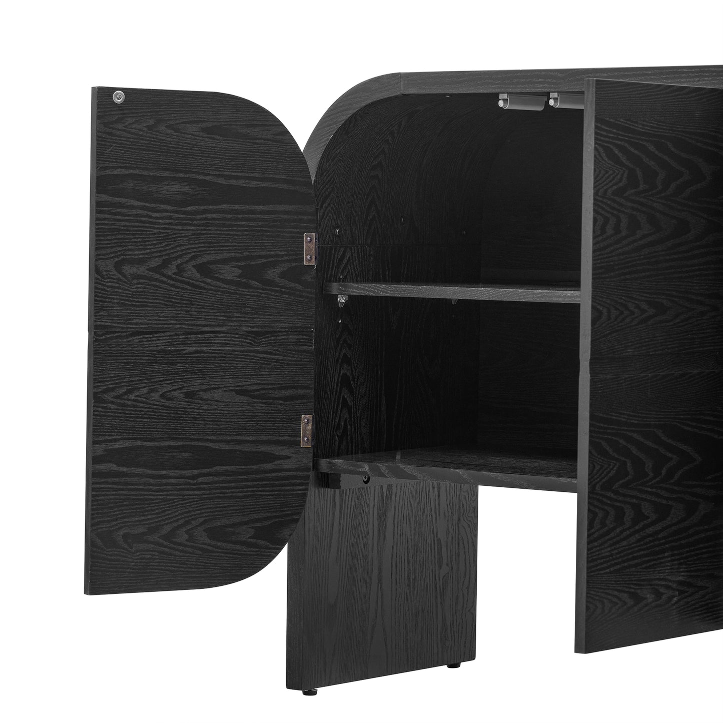 Black Ash Curved Edge Sideboard