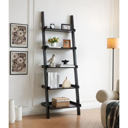 Haven 72" Espresso Ladder Bookcase
