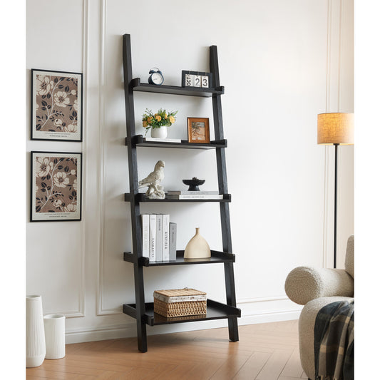 Haven 72" Espresso Ladder Bookcase