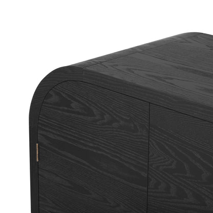 Black Ash Curved Edge Sideboard