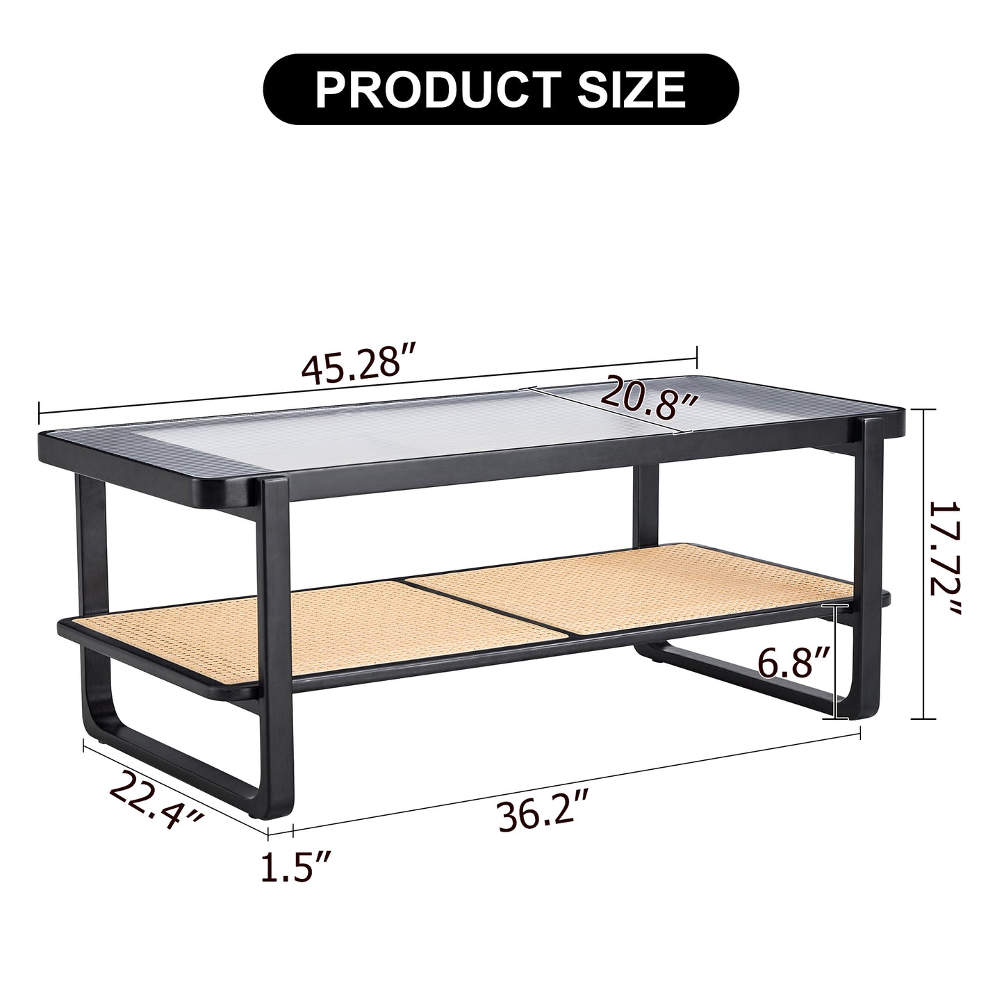 Blye Modern Glass Coffee Table