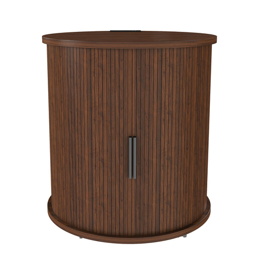 Marlowe Mid-Century Cylinder End Table