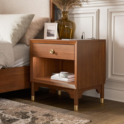 Bennett Mid-Century Nightstand, Walnut