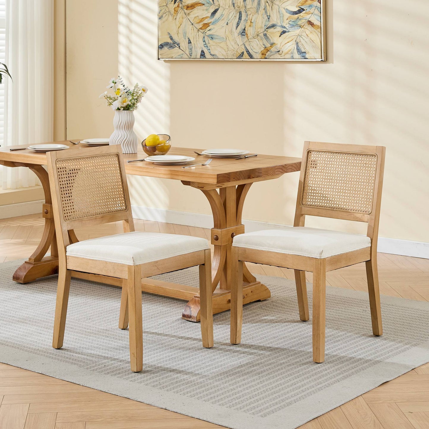 Arden Cane Back Dining Chairs – Set of 2
