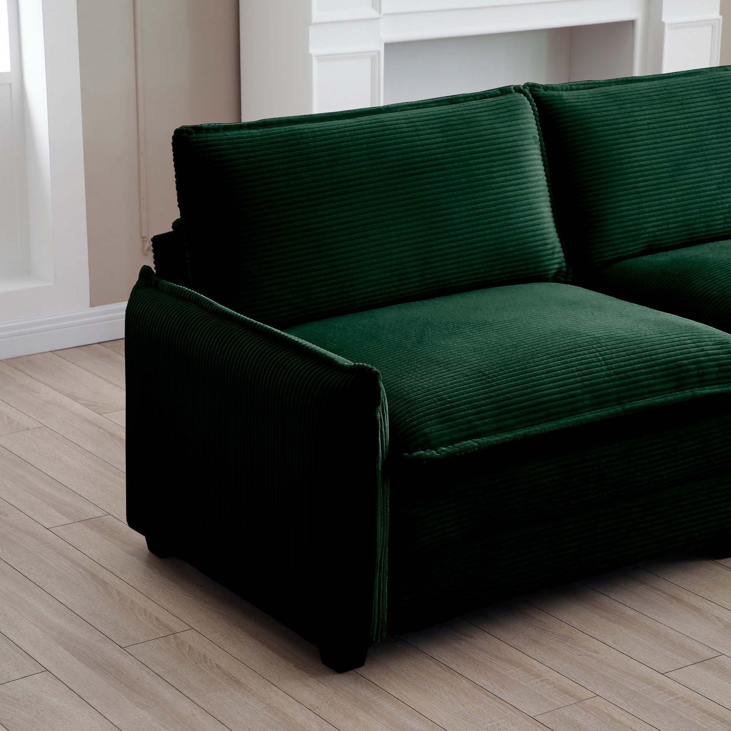 Berk Corduroy Sofa, Green