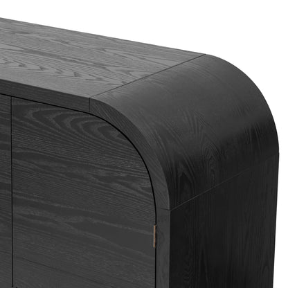 Black Ash Curved Edge Sideboard