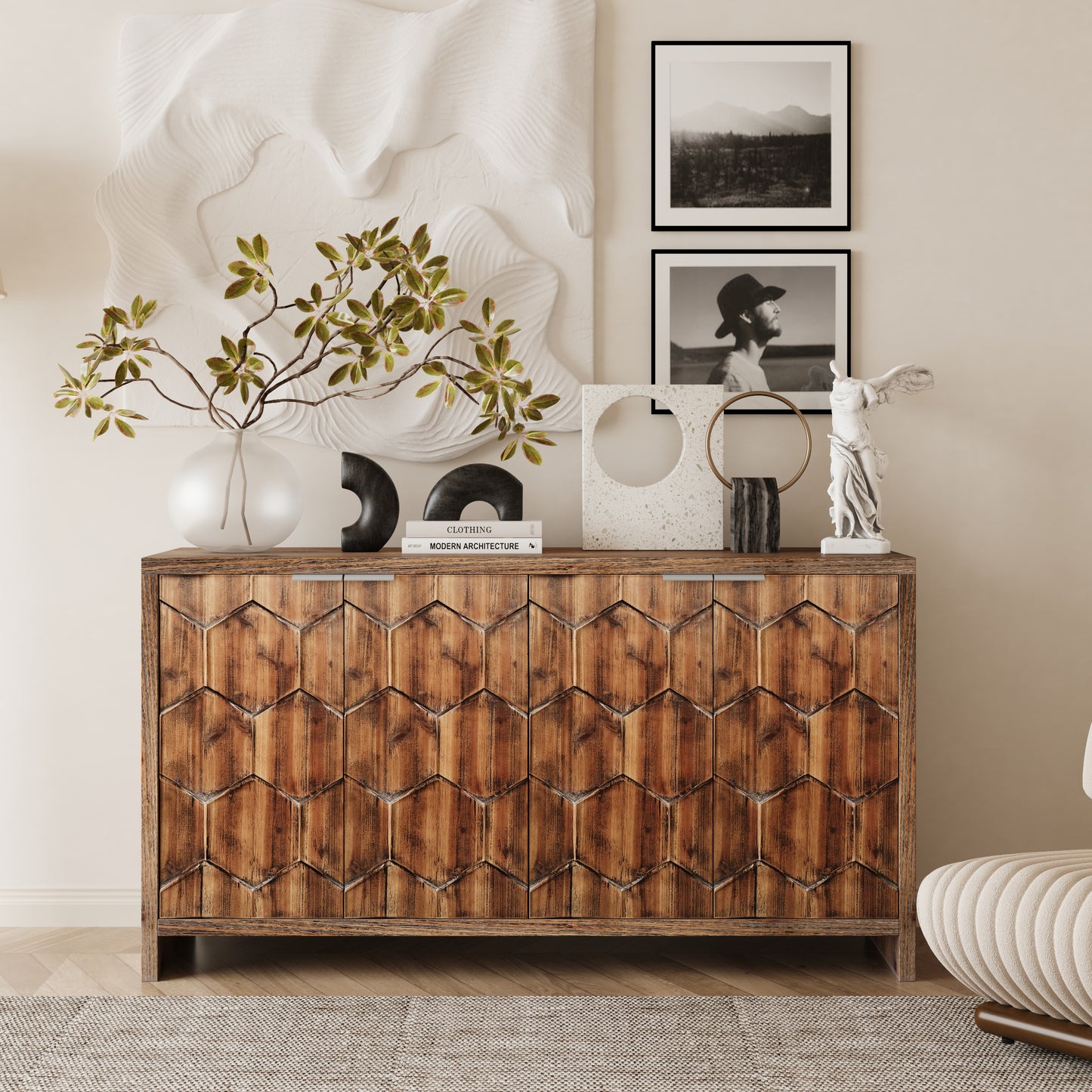 Twenty Sideboard Cabinet, Natural Wood