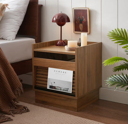 Forme Mid-Century Nightstand, Walnut