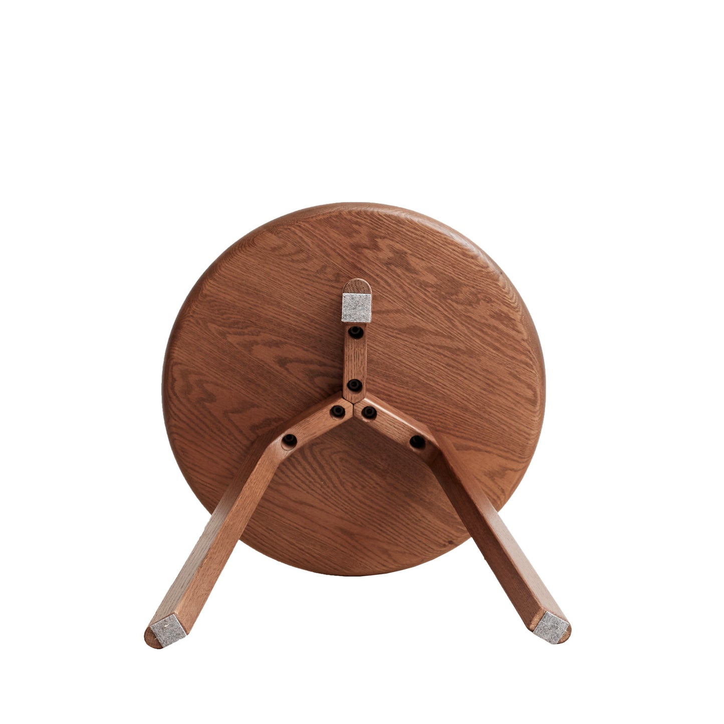 Round Solid Oak End Table