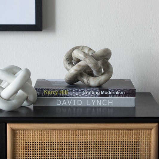 Marble Chain Sculpture, Cream