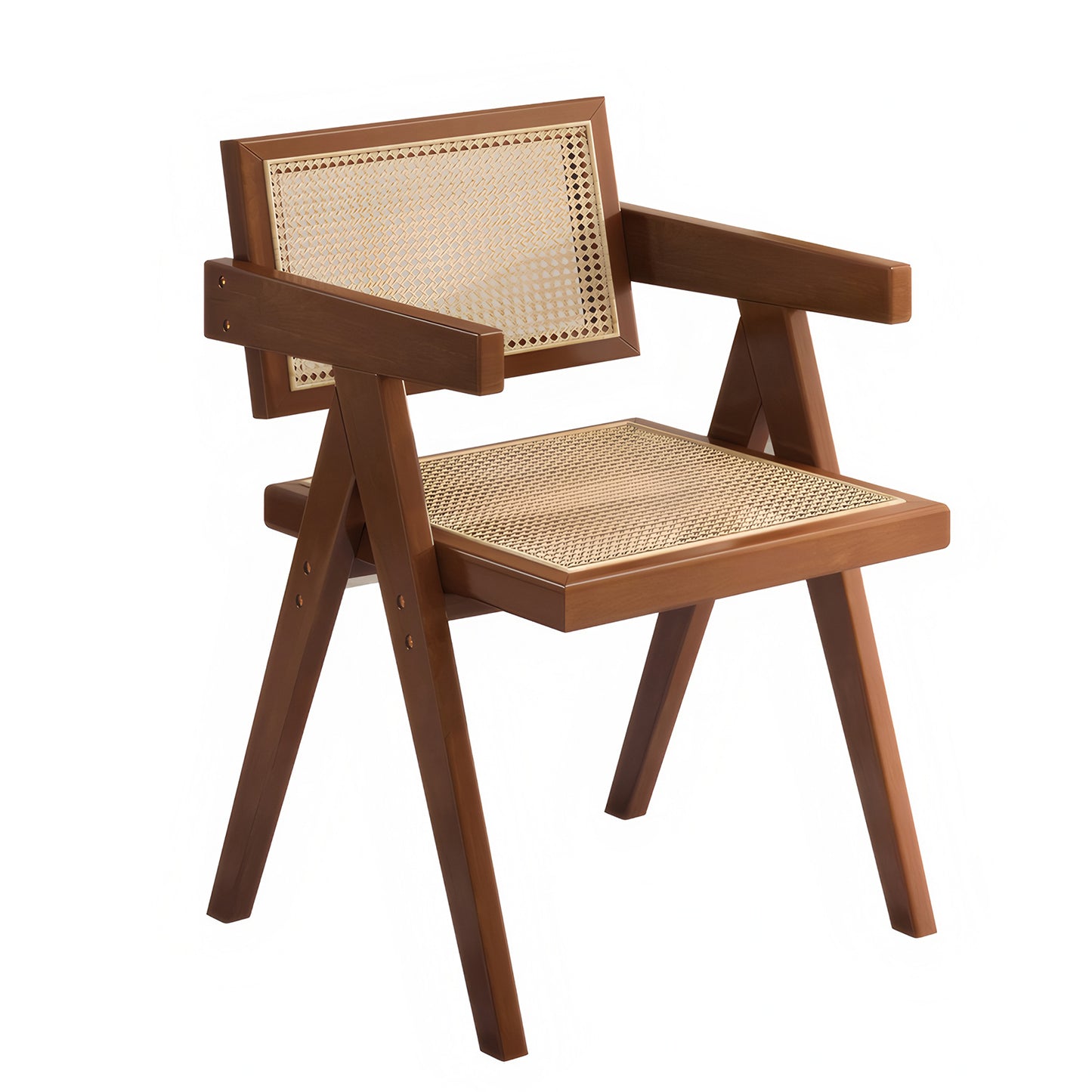 Varenne Cane-Back Walnut Dining Armchair