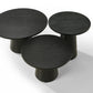 Jasper Ebony Black 3-Piece Coffee, End Table Set