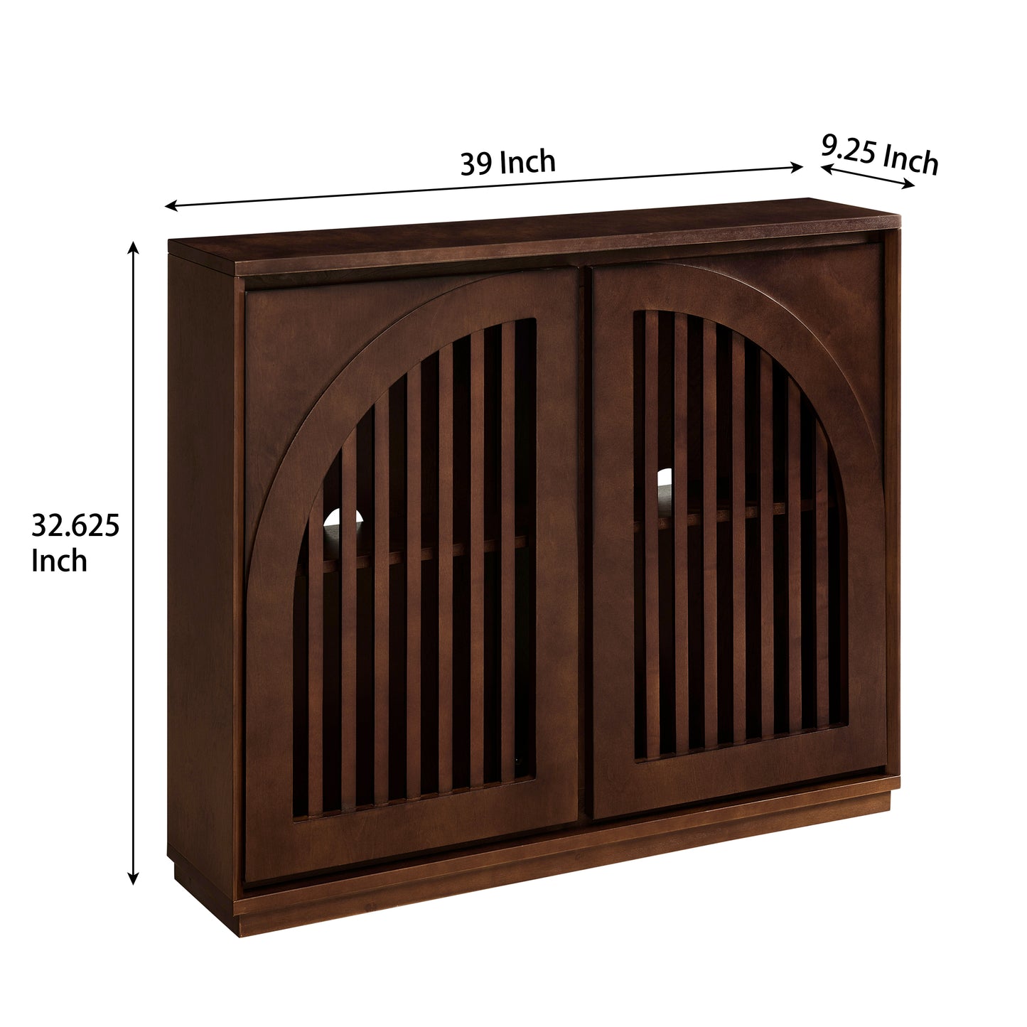 Orson Arched Dark Walnut Cabinet