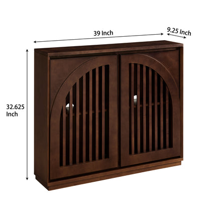 Orson Arched Dark Walnut Cabinet