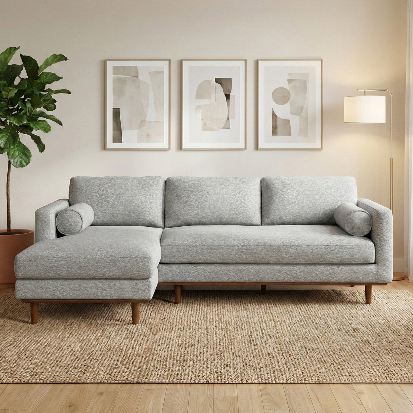 Morrison Left-Facing Sectional Sofa – Grey