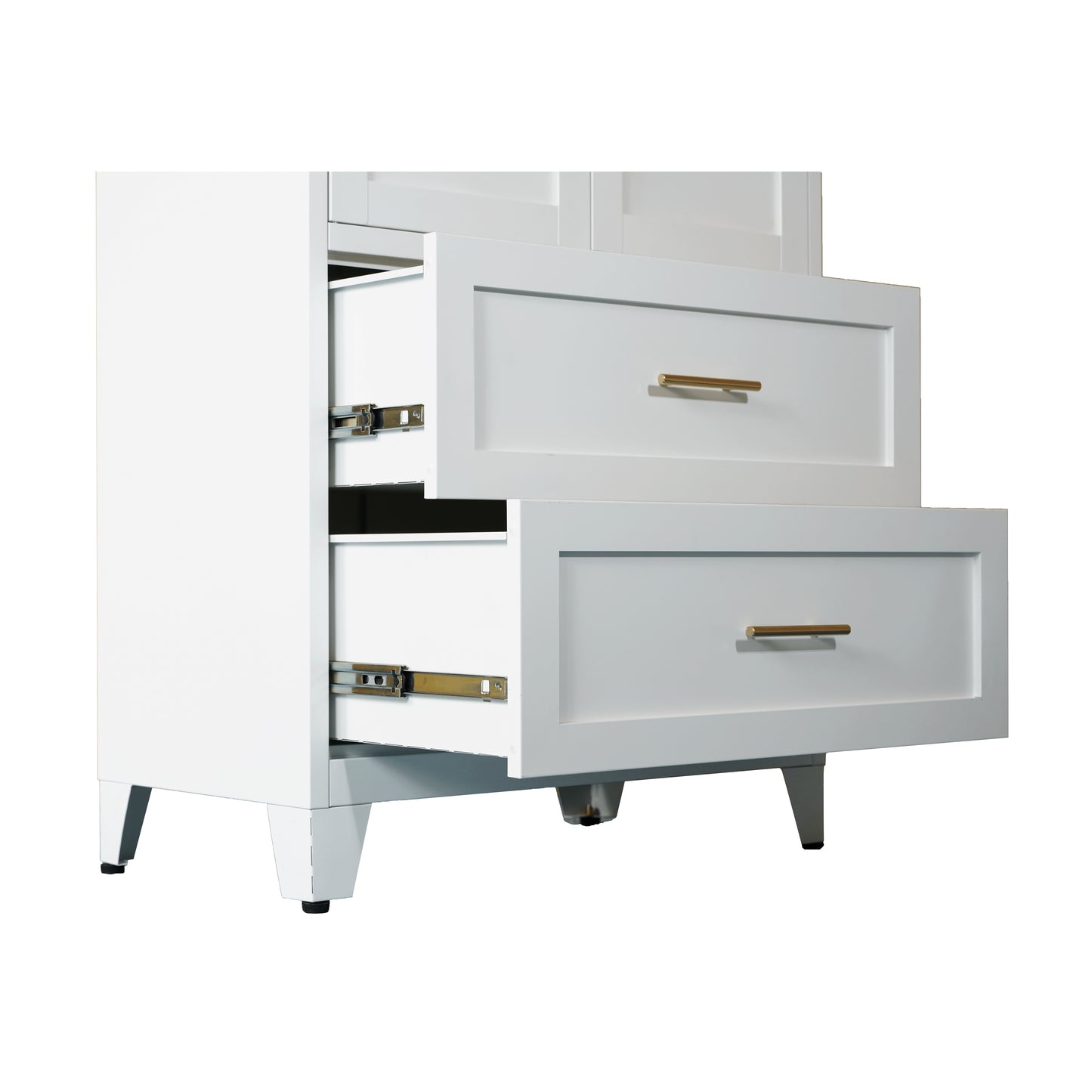 Harper Tall Storage Wardrobe with Drawers, White